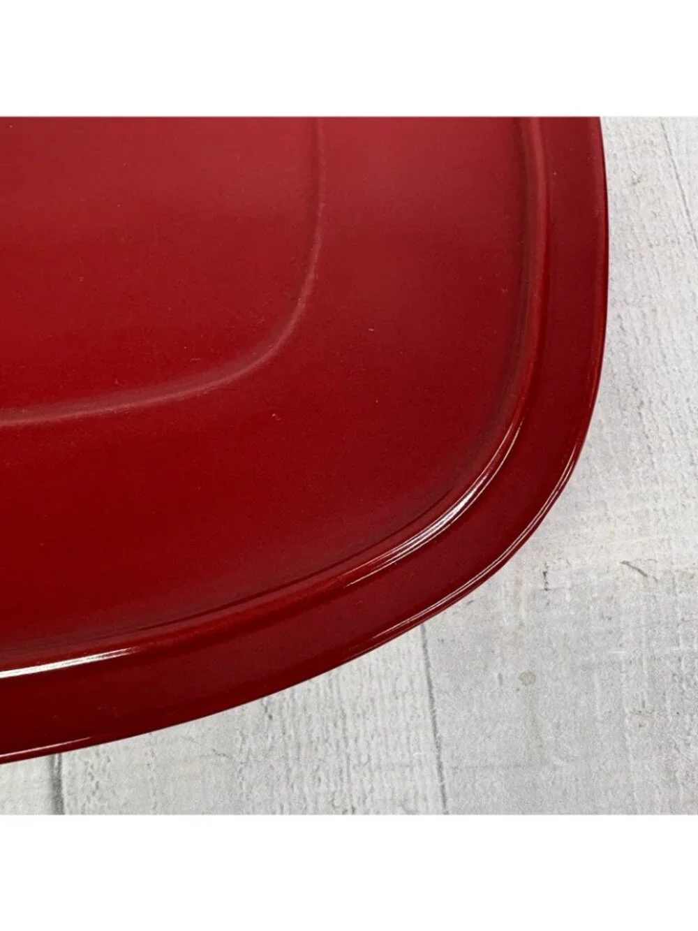 Home Trends CANOPY RED Cranberry Embossed Square Porcelain Dinner Plates Set 4